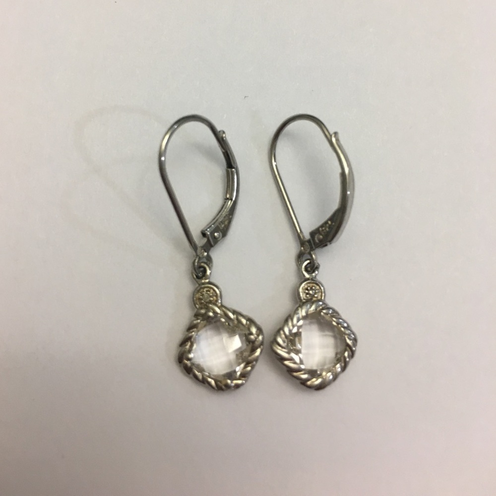 Semi precious dangle earrings. Never worn.